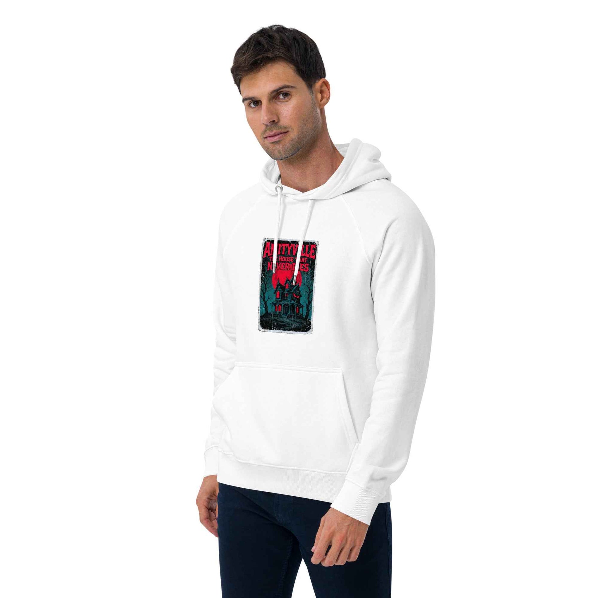 Amityville — The House That Never Dies Unisex eco raglan hoodie