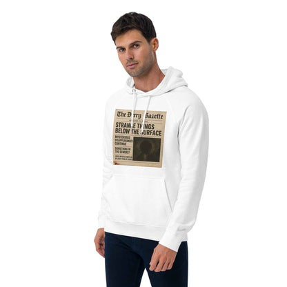 The Derry Gazette “Strange Things Below the Surface” Unisex eco raglan hoodie