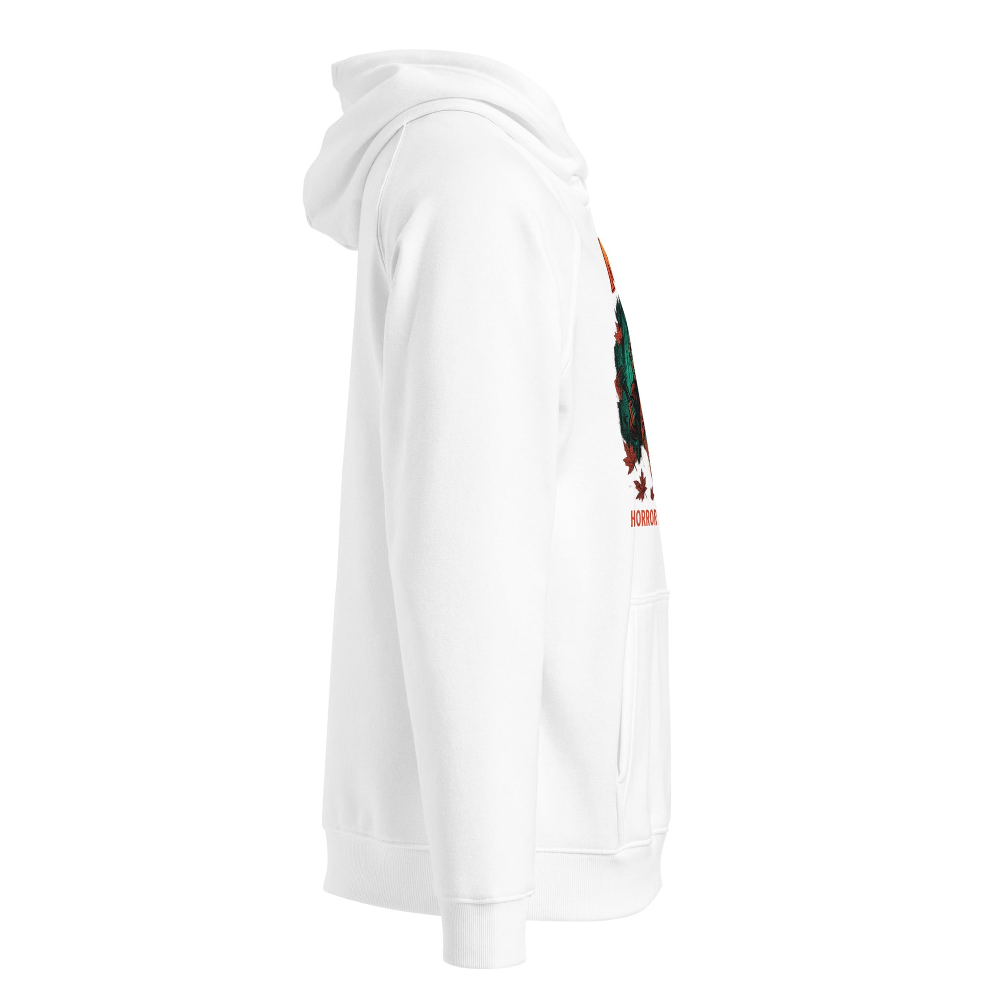Maple Leaf Maniacs Unisex eco raglan hoodie  from Rare Plus Apparel – unique movie & pop culture inspired design.