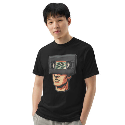 Tape Head Retro VHS Horror Design Unisex garment-dyed heavyweight t-shirt