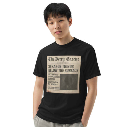 The Derry Gazette “Strange Things Below the Surface” Unisex garment-dyed heavyweight t-shirt