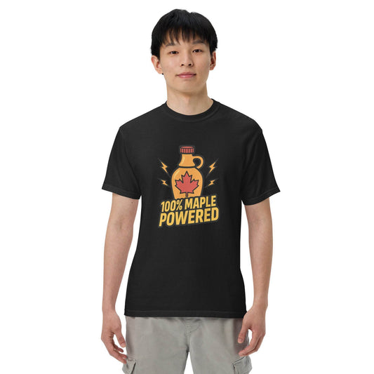 100% Maple Powered Unisex garment-dyed heavyweight t-shirt  from Rare Plus Apparel – unique movie & pop culture inspired design.
