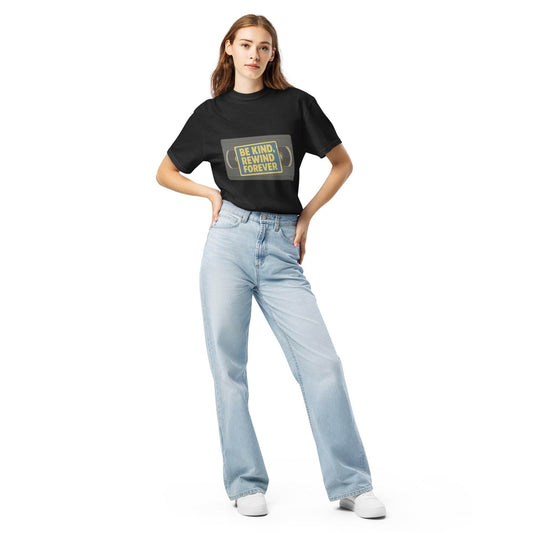 Be Kind, Rewind Forever Unisex garment-dyed heavyweight t-shirt  from Rare Plus Apparel – unique movie & pop culture inspired design.