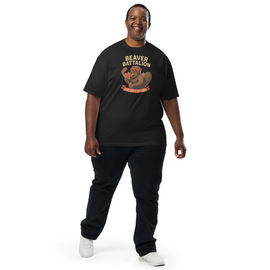 Beaver Battalion – True North Defender Unisex garment-dyed heavyweight t-shirt  from Rare Plus Apparel – unique movie & pop culture inspired design.