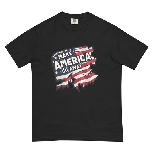 MAGA “Make America Go Away” Unisex garment-dyed heavyweight t-shirt  from Rare Plus Apparel – unique movie & pop culture inspired design.