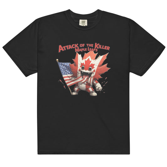 Maple Mayhem Unisex garment-dyed heavyweight t-shirt  from Rare Plus Apparel – unique movie & pop culture inspired design.