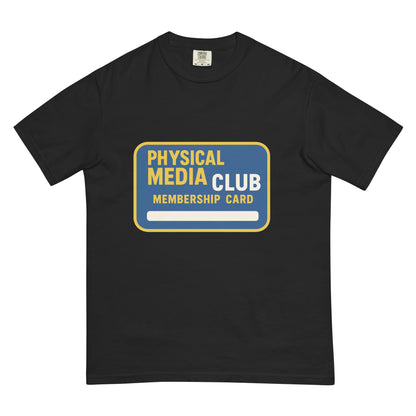 Physical Media Club Unisex garment-dyed heavyweight t-shirt  from Rare Plus Apparel – unique movie & pop culture inspired design.