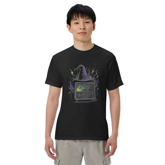 “Witching Hour Radio” Spells, Static, Screams Unisex garment-dyed heavyweight t-shirt