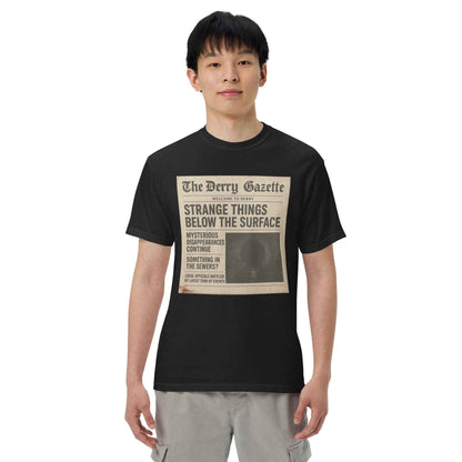 The Derry Gazette “Strange Things Below the Surface” Unisex garment-dyed heavyweight t-shirt