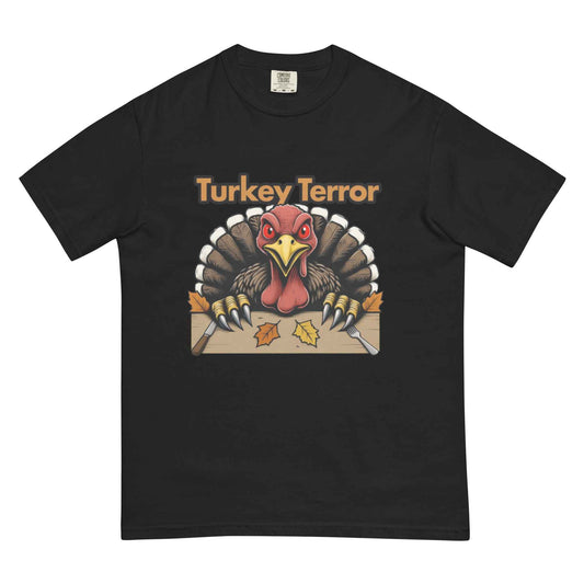 “Turkey Terror” Feast of Fear Unisex garment-dyed heavyweight t-shirt