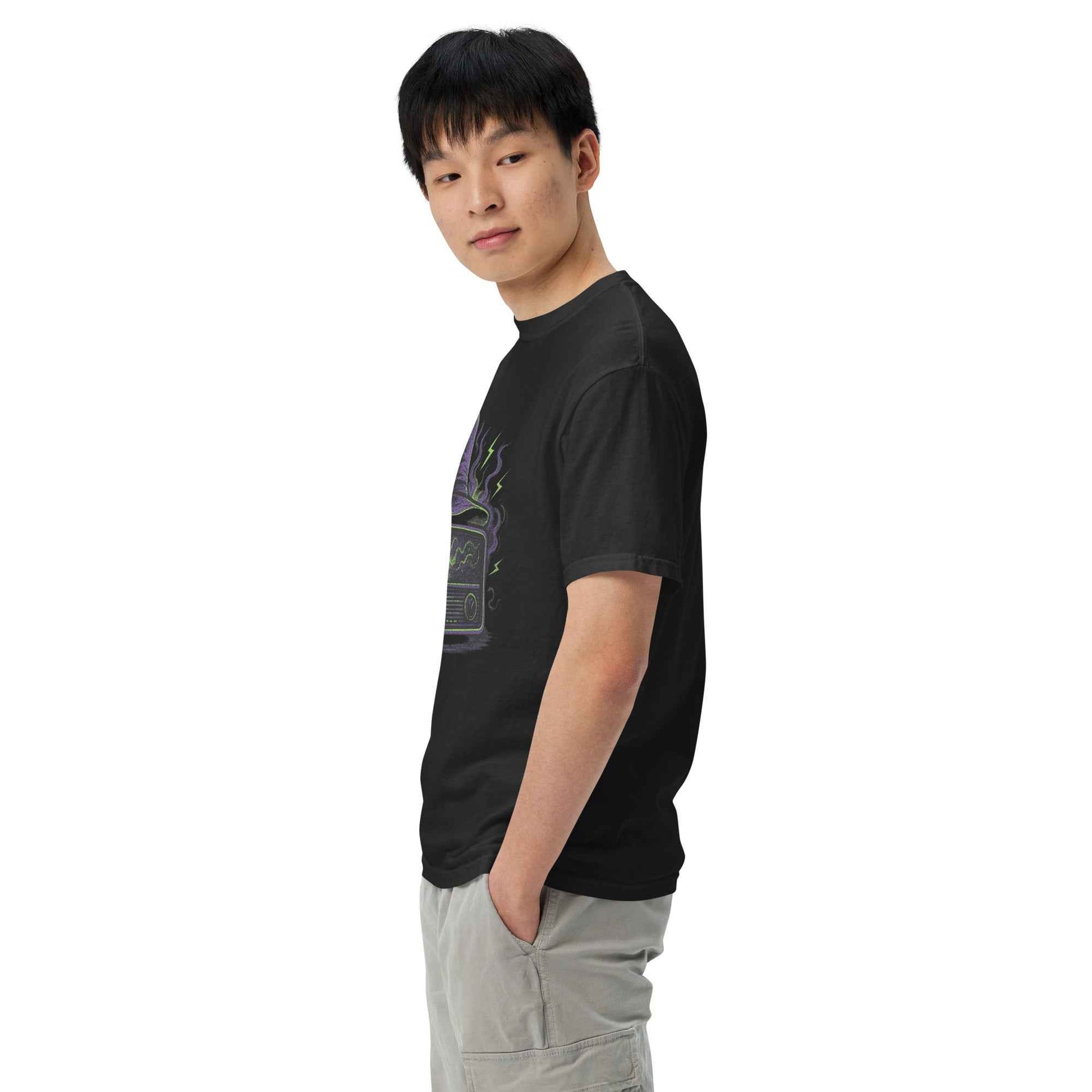 “Witching Hour Radio” Spells, Static, Screams Unisex garment-dyed heavyweight t-shirt