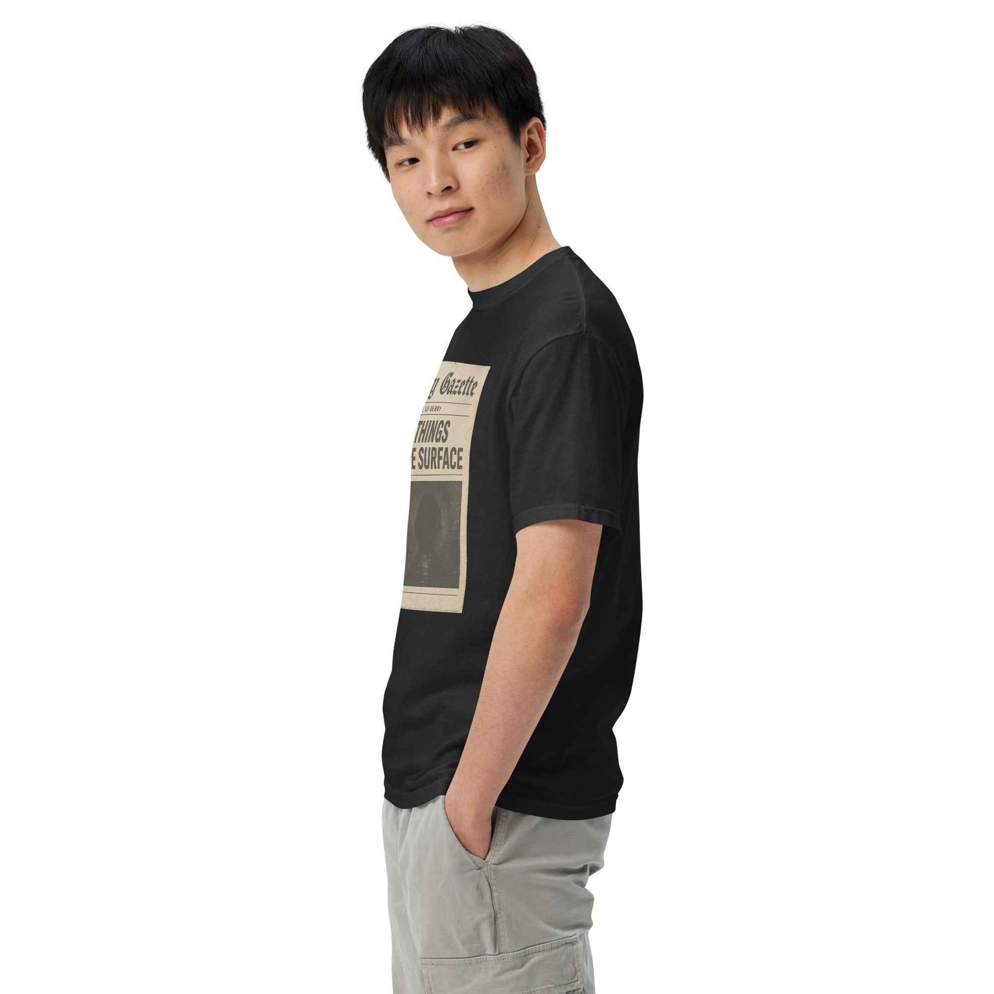 The Derry Gazette “Strange Things Below the Surface” Unisex garment-dyed heavyweight t-shirt