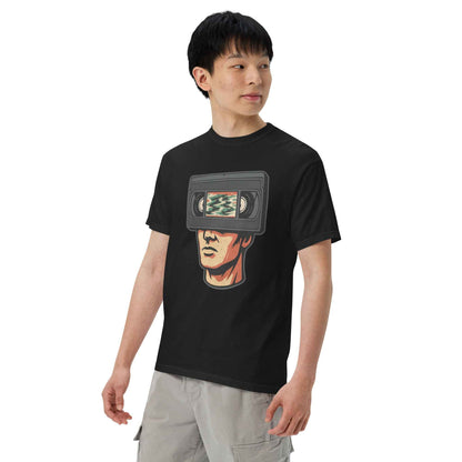 Tape Head Retro VHS Horror Design Unisex garment-dyed heavyweight t-shirt