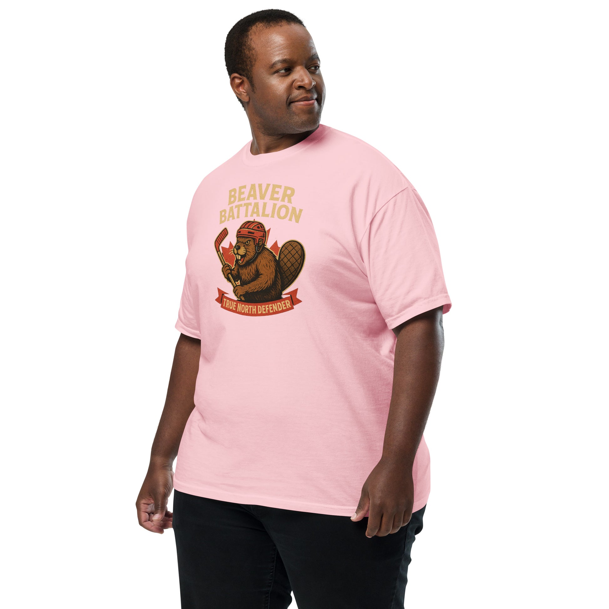 Beaver Battalion – True North Defender Unisex garment-dyed heavyweight t-shirt  from Rare Plus Apparel – unique movie & pop culture inspired design.
