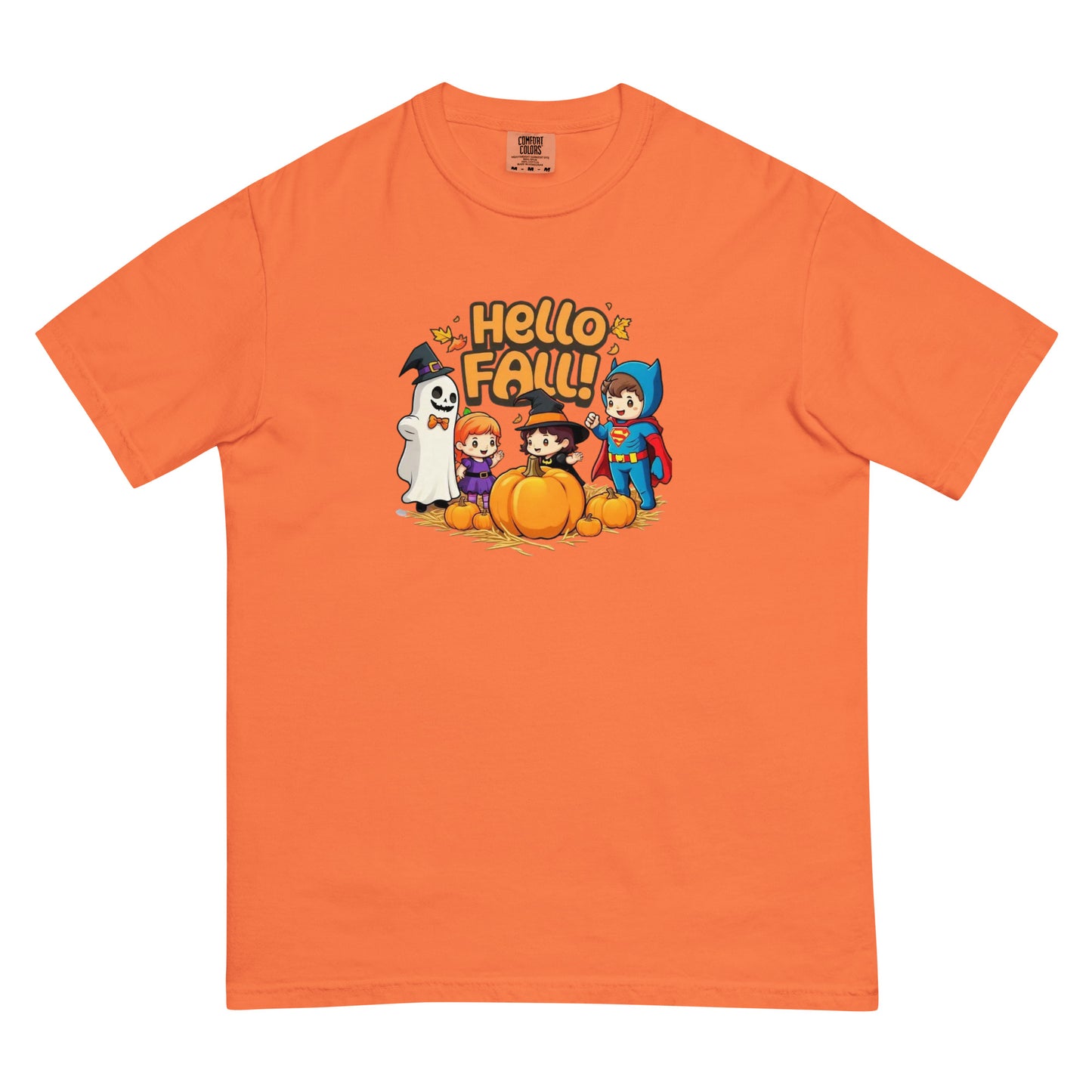 Hello Fall Unisex garment-dyed heavyweight t-shirtx  from Rare Plus Apparel – unique movie & pop culture inspired design.
