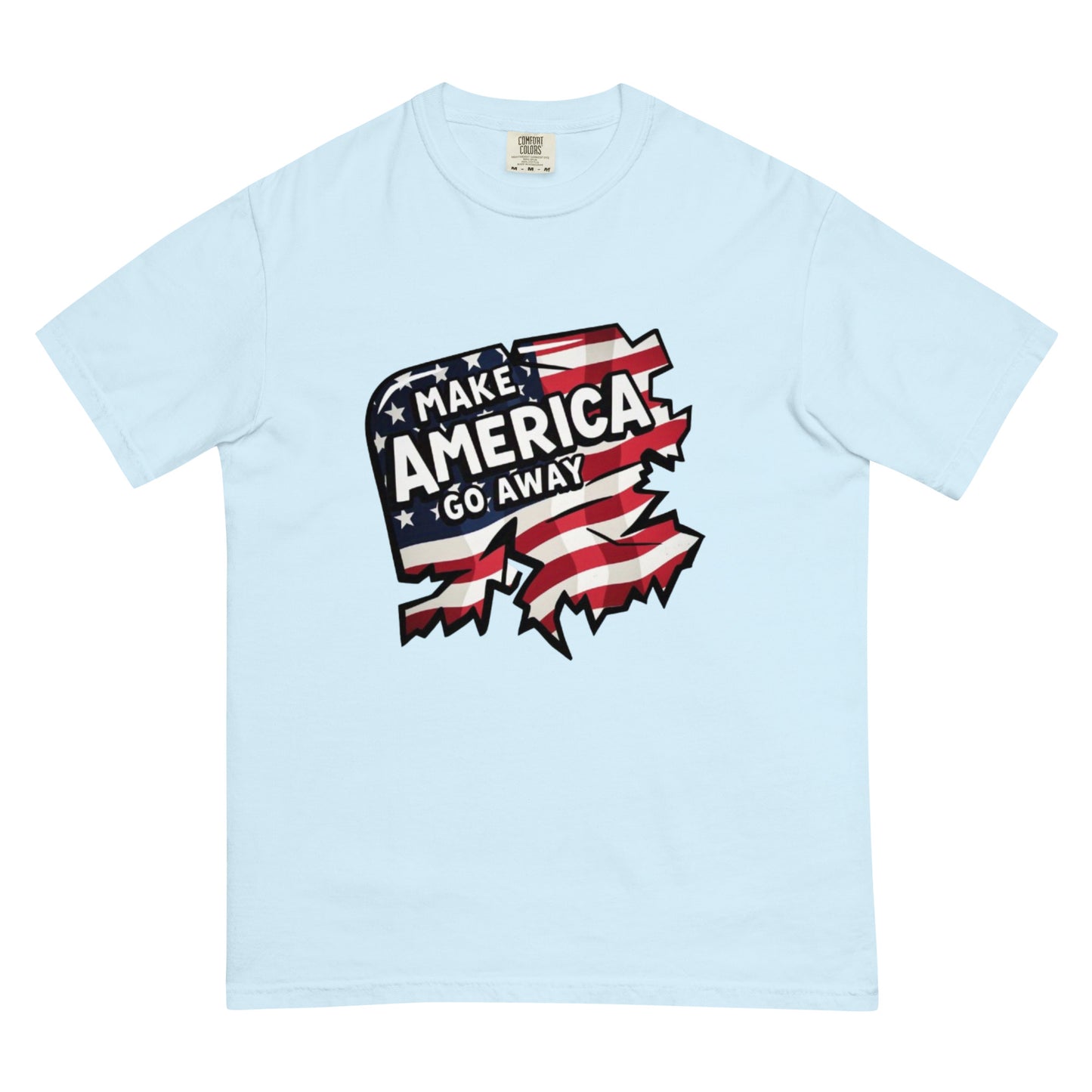 MAGA “Make America Go Away” Unisex garment-dyed heavyweight t-shirt  from Rare Plus Apparel – unique movie & pop culture inspired design.