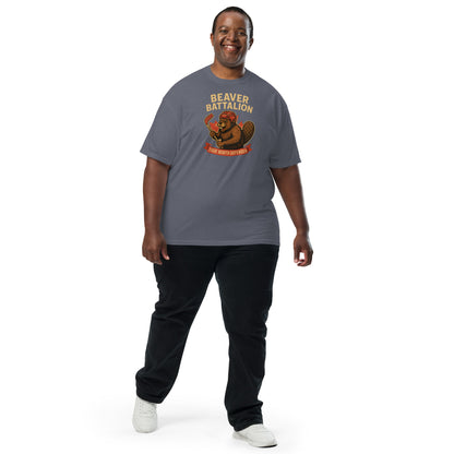 Beaver Battalion – True North Defender Unisex garment-dyed heavyweight t-shirt  from Rare Plus Apparel – unique movie & pop culture inspired design.