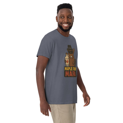 Maple Syrup Mafia Unisex garment-dyed heavyweight t-shirt  from Rare Plus Apparel – unique movie & pop culture inspired design.