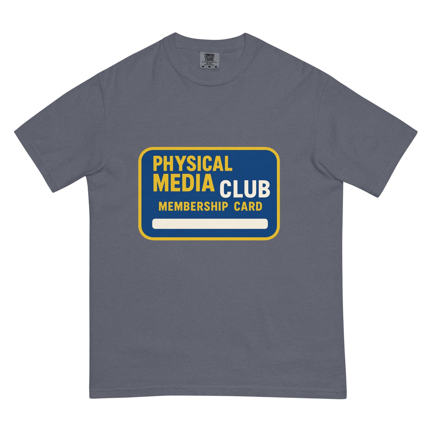 Physical Media Club Unisex garment-dyed heavyweight t-shirt  from Rare Plus Apparel – unique movie & pop culture inspired design.