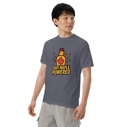 100% Maple Powered Unisex garment-dyed heavyweight t-shirt  from Rare Plus Apparel – unique movie & pop culture inspired design.
