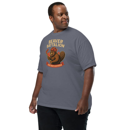 Beaver Battalion – True North Defender Unisex garment-dyed heavyweight t-shirt  from Rare Plus Apparel – unique movie & pop culture inspired design.