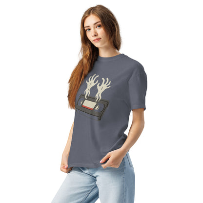 Cursed Media Unisex garment-dyed heavyweight t-shirt  from Rare Plus Apparel – unique movie & pop culture inspired design.