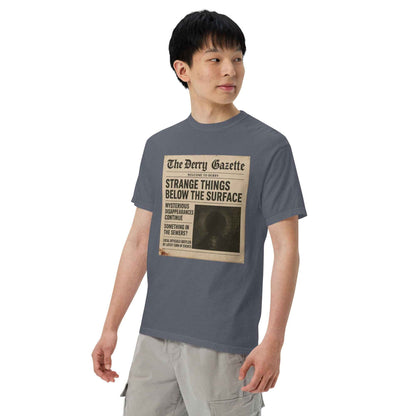 The Derry Gazette “Strange Things Below the Surface” Unisex garment-dyed heavyweight t-shirt