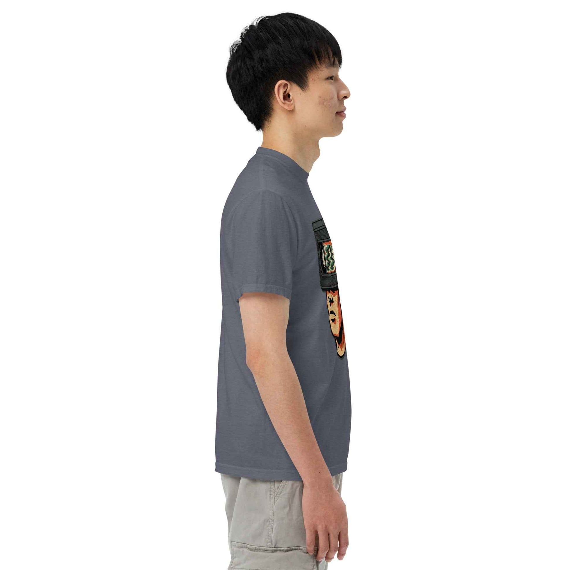 Tape Head Retro VHS Horror Design Unisex garment-dyed heavyweight t-shirt