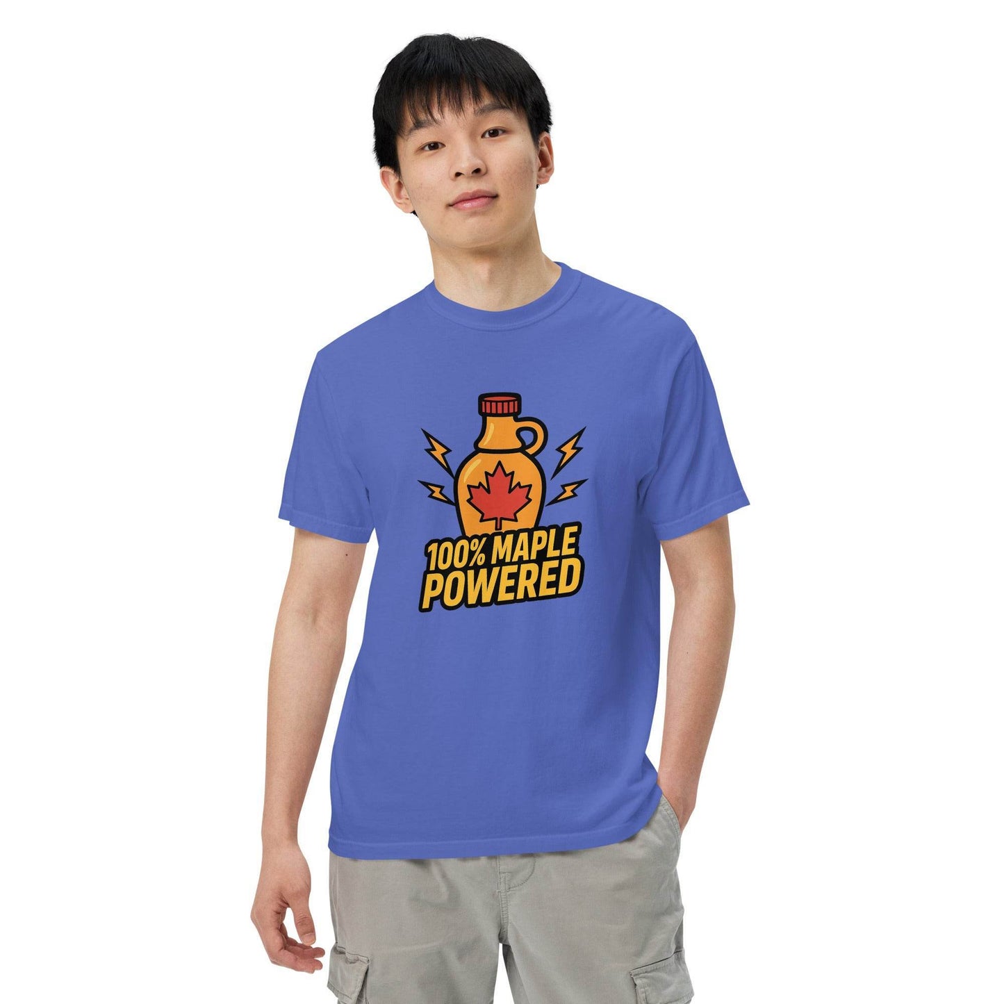 100% Maple Powered Unisex garment-dyed heavyweight t-shirt  from Rare Plus Apparel – unique movie & pop culture inspired design.