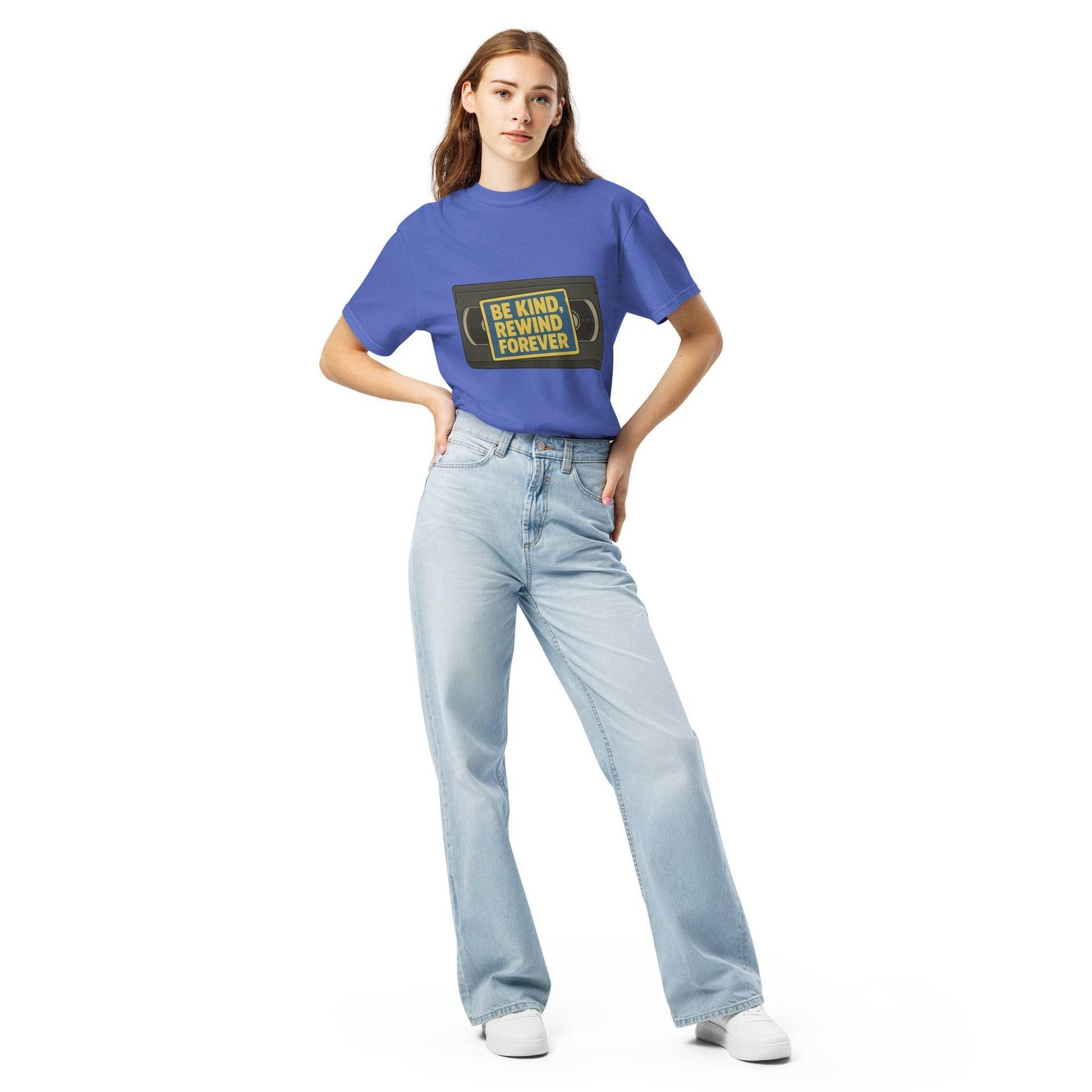 Be Kind, Rewind Forever Unisex garment-dyed heavyweight t-shirt  from Rare Plus Apparel – unique movie & pop culture inspired design.