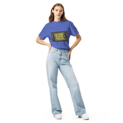 Be Kind, Rewind Forever Unisex garment-dyed heavyweight t-shirt  from Rare Plus Apparel – unique movie & pop culture inspired design.