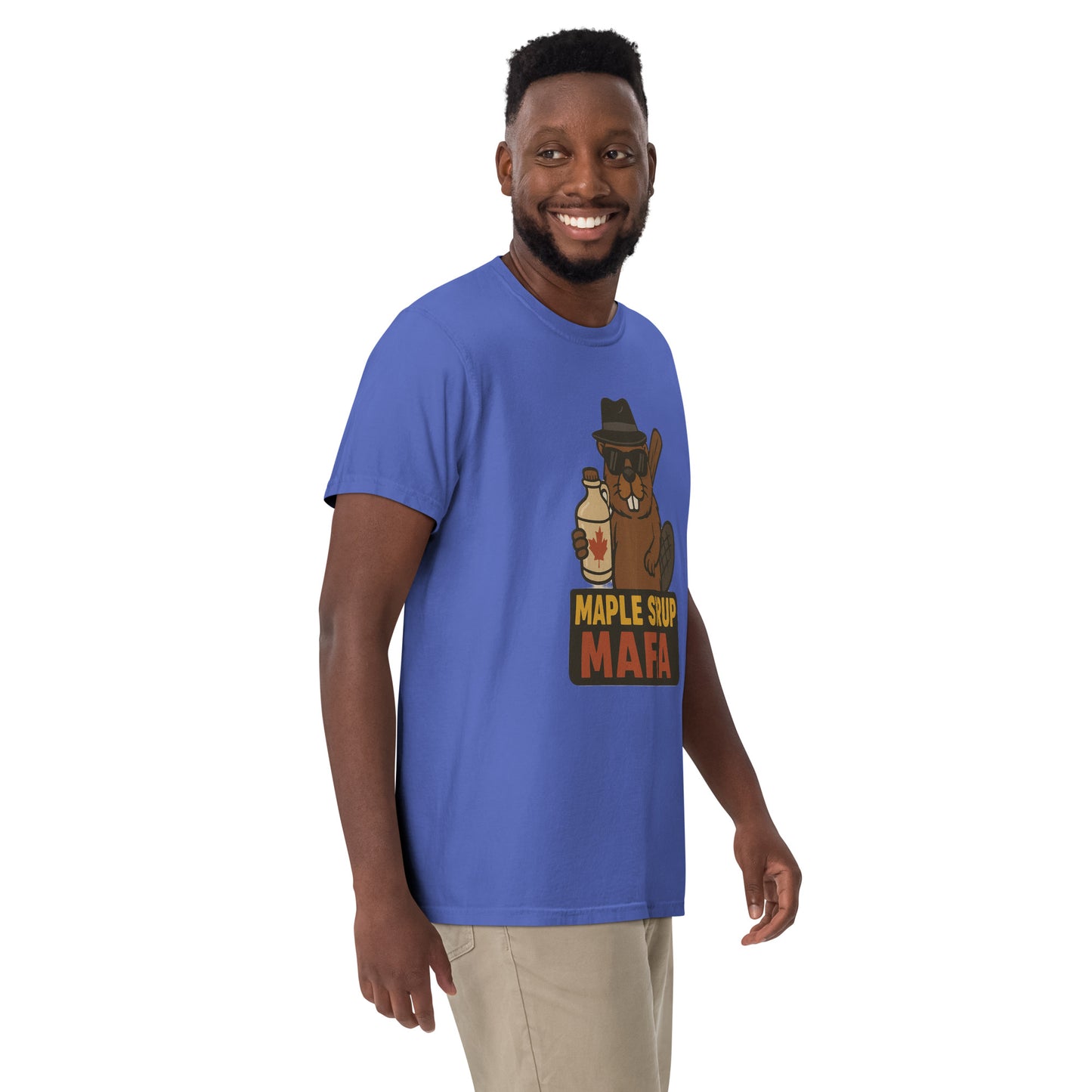 Maple Syrup Mafia Unisex garment-dyed heavyweight t-shirt  from Rare Plus Apparel – unique movie & pop culture inspired design.