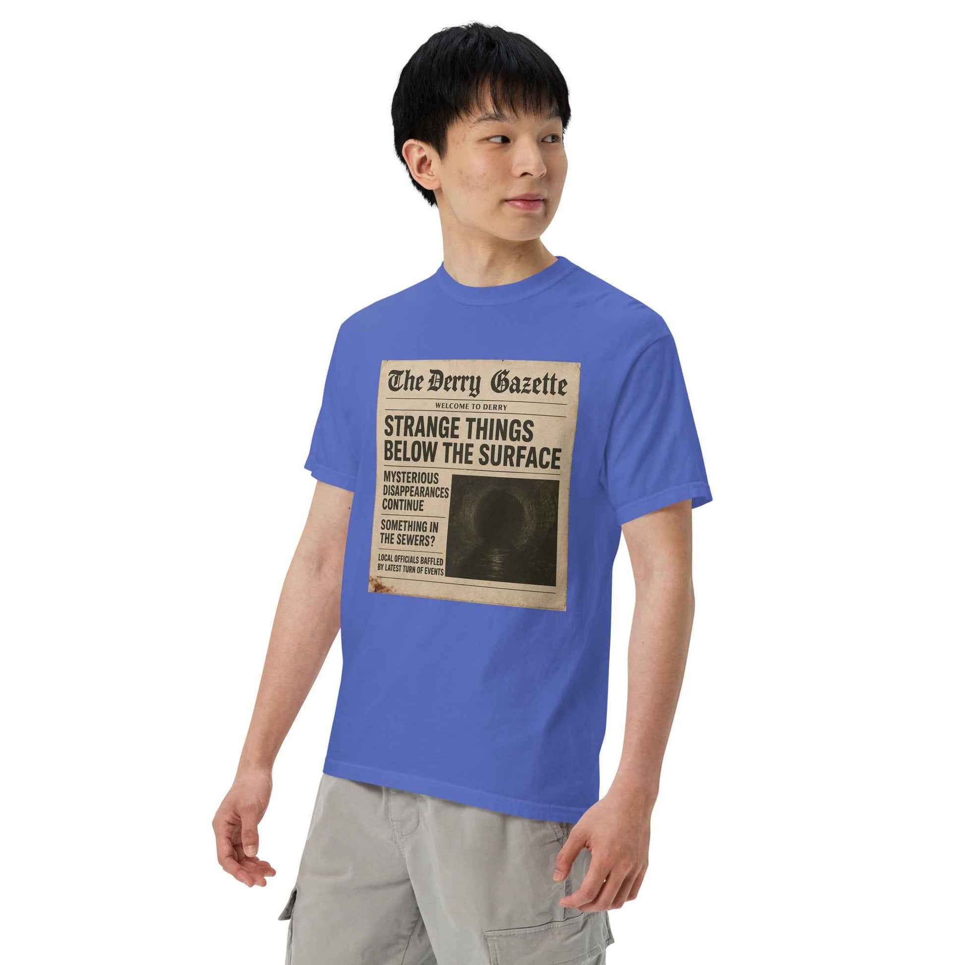 The Derry Gazette “Strange Things Below the Surface” Unisex garment-dyed heavyweight t-shirt
