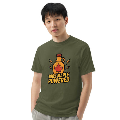 100% Maple Powered Unisex garment-dyed heavyweight t-shirt  from Rare Plus Apparel – unique movie & pop culture inspired design.