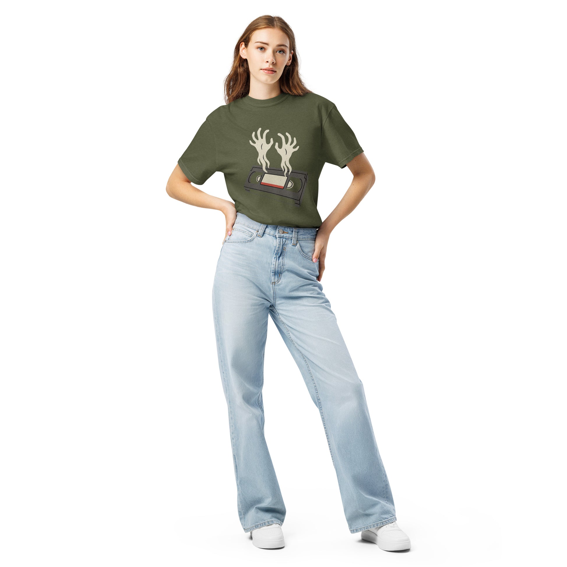 Cursed Media Unisex garment-dyed heavyweight t-shirt  from Rare Plus Apparel – unique movie & pop culture inspired design.