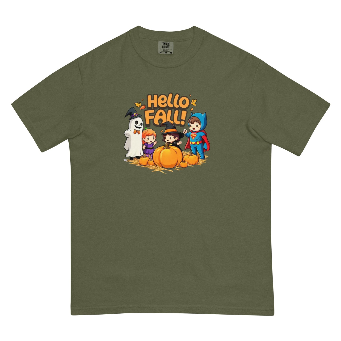 Hello Fall Unisex garment-dyed heavyweight t-shirtx  from Rare Plus Apparel – unique movie & pop culture inspired design.