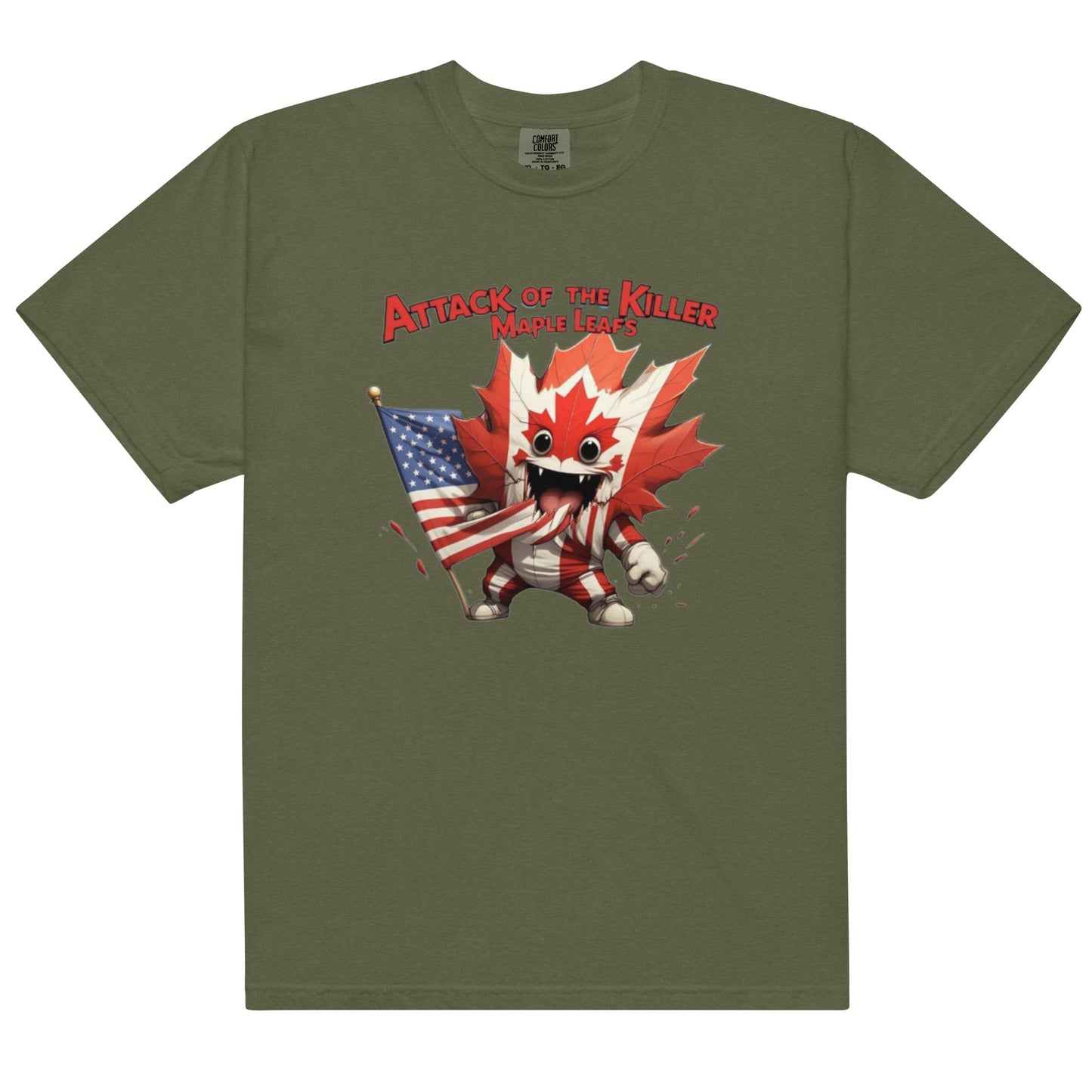 Maple Mayhem Unisex garment-dyed heavyweight t-shirt  from Rare Plus Apparel – unique movie & pop culture inspired design.