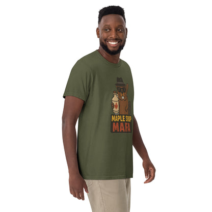 Maple Syrup Mafia Unisex garment-dyed heavyweight t-shirt  from Rare Plus Apparel – unique movie & pop culture inspired design.
