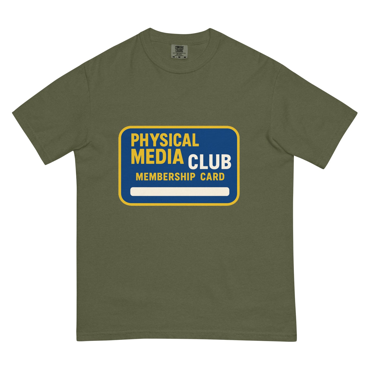 Physical Media Club Unisex garment-dyed heavyweight t-shirt  from Rare Plus Apparel – unique movie & pop culture inspired design.