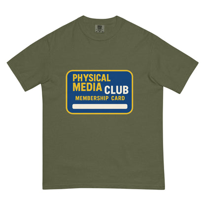 Physical Media Club Unisex garment-dyed heavyweight t-shirt  from Rare Plus Apparel – unique movie & pop culture inspired design.