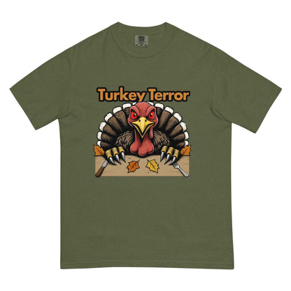“Turkey Terror” Feast of Fear Unisex garment-dyed heavyweight t-shirt