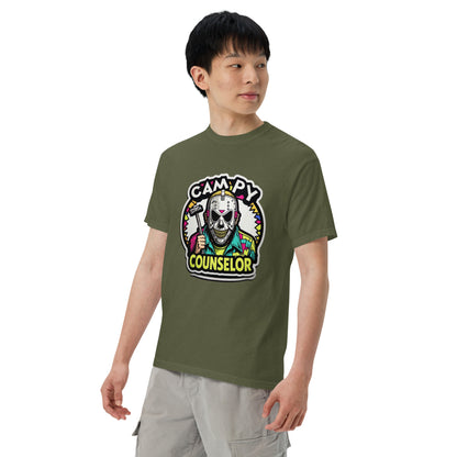 Campy Counselor Unisex garment-dyed heavyweight t-shirt  from Rare Plus Apparel – unique movie & pop culture inspired design.