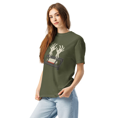 Cursed Media Unisex garment-dyed heavyweight t-shirt  from Rare Plus Apparel – unique movie & pop culture inspired design.