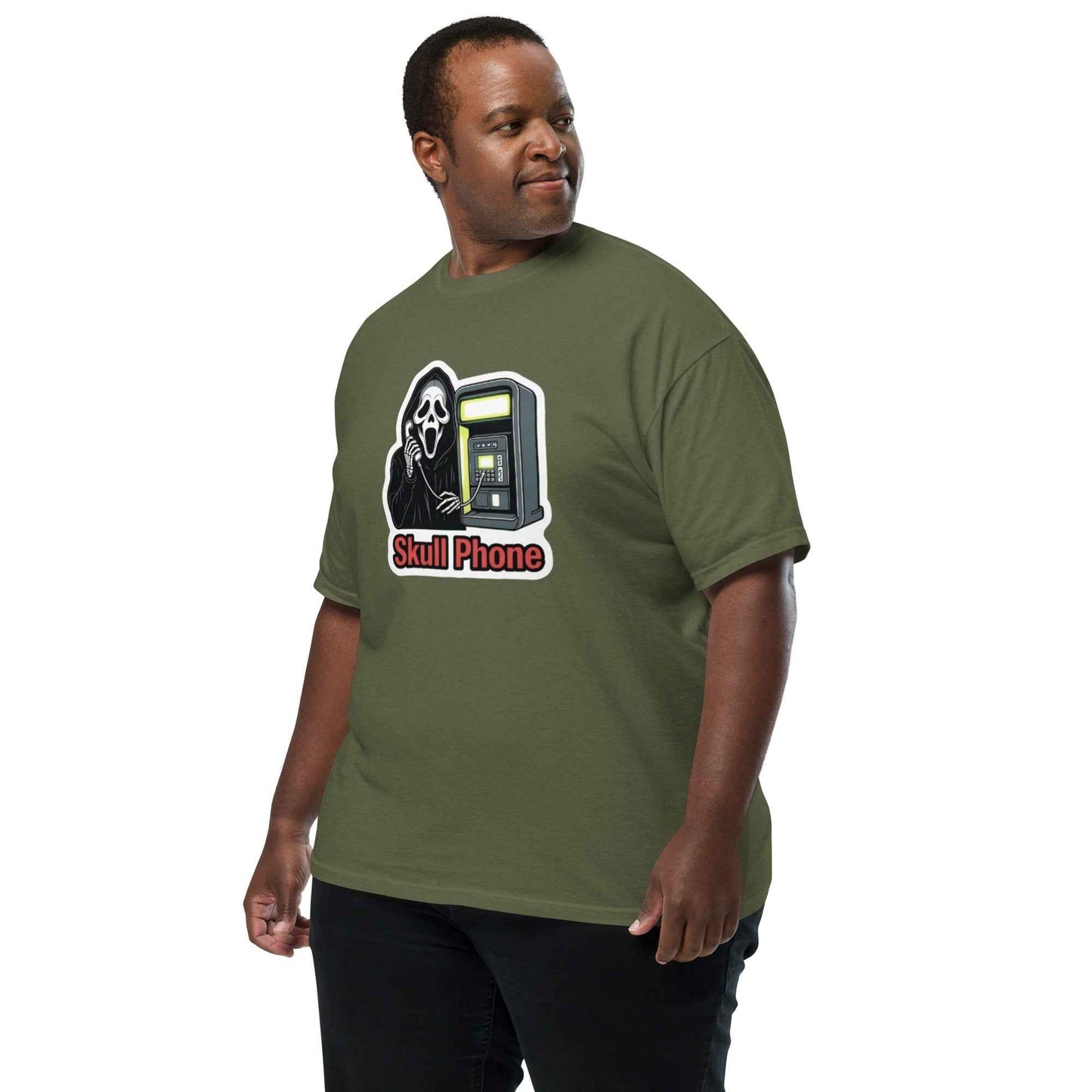 Skull Phone Skeleton Unisex garment-dyed heavyweight t-shirt