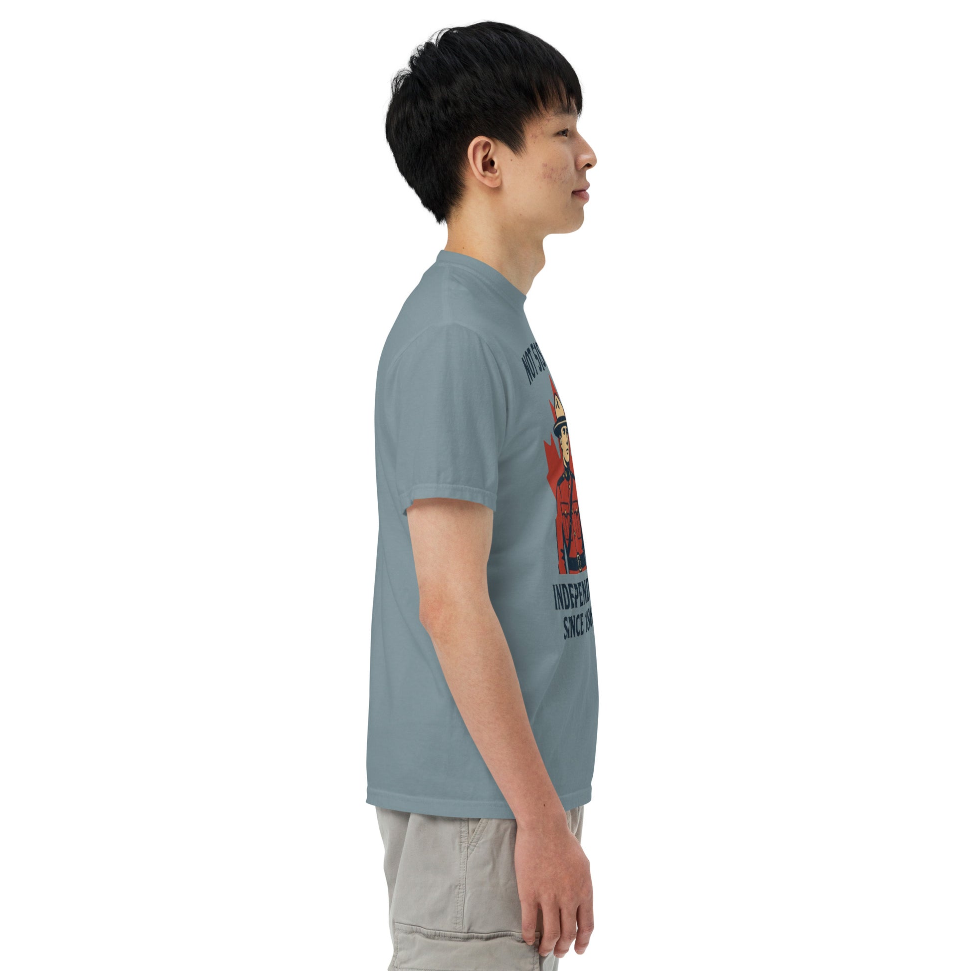 Not 51st State Mountie Unisex garment-dyed heavyweight t-shirt  from Rare Plus Apparel – unique movie & pop culture inspired design.