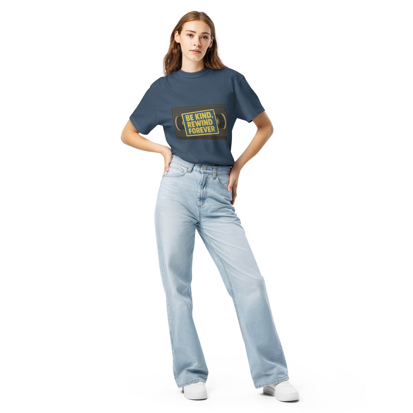 Be Kind, Rewind Forever Unisex garment-dyed heavyweight t-shirt  from Rare Plus Apparel – unique movie & pop culture inspired design.