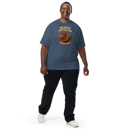 Beaver Battalion – True North Defender Unisex garment-dyed heavyweight t-shirt  from Rare Plus Apparel – unique movie & pop culture inspired design.