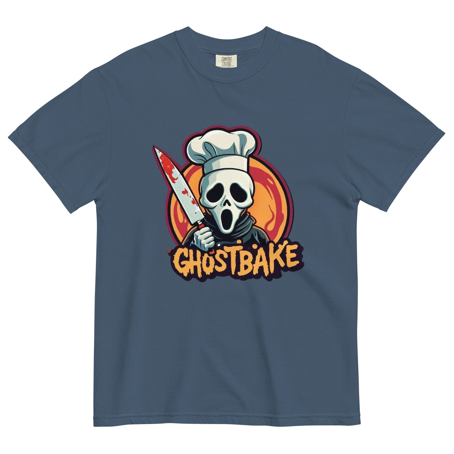 GhostBake Unisex garment-dyed heavyweight t-shirt  from Rare Plus Apparel – unique movie & pop culture inspired design.