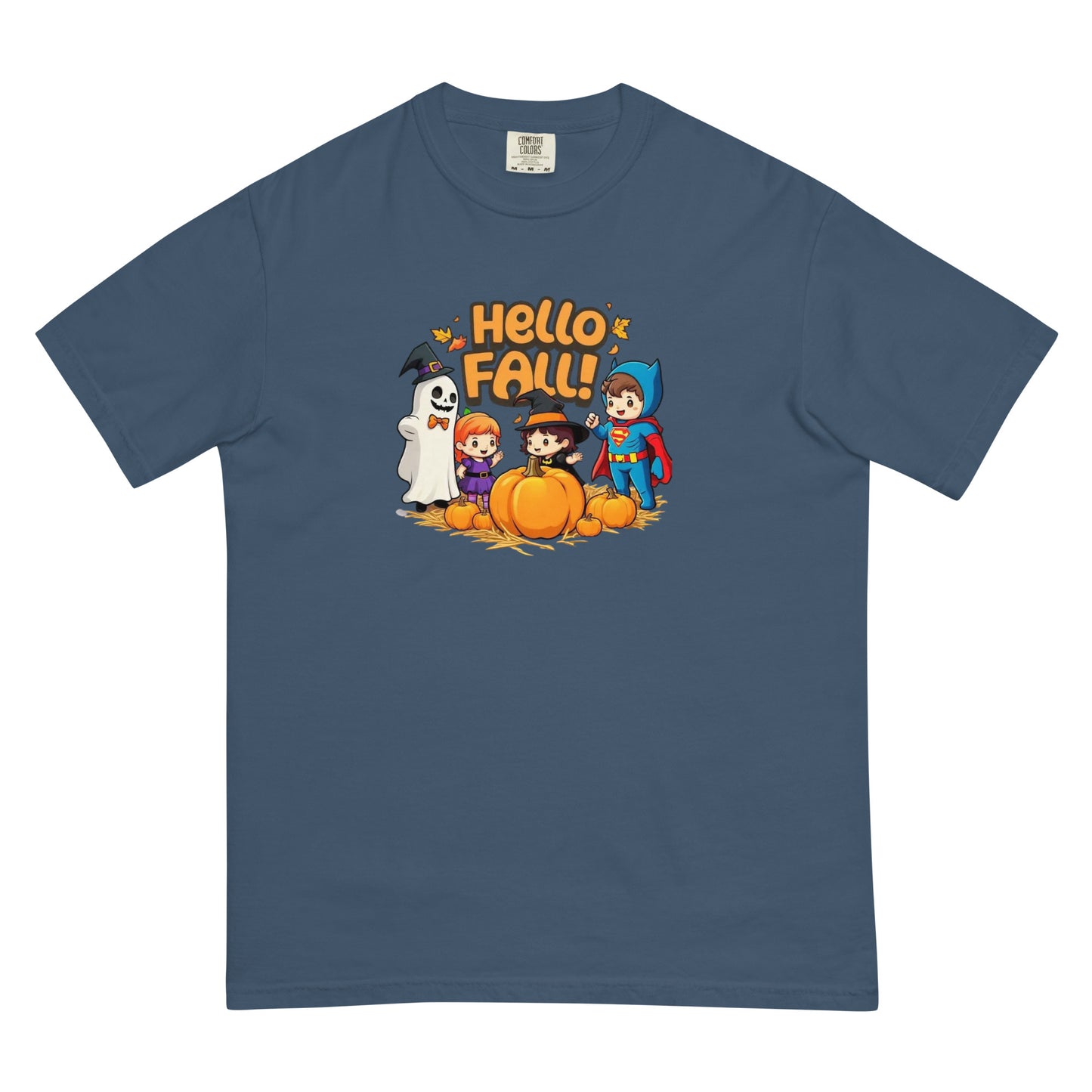 Hello Fall Unisex garment-dyed heavyweight t-shirtx  from Rare Plus Apparel – unique movie & pop culture inspired design.