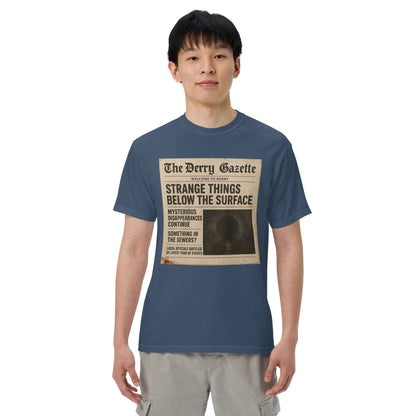 The Derry Gazette “Strange Things Below the Surface” Unisex garment-dyed heavyweight t-shirt